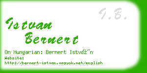 istvan bernert business card